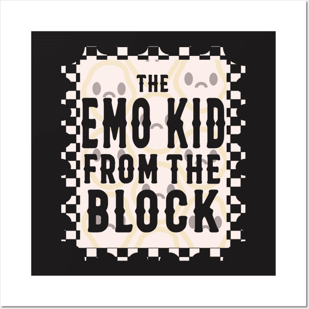 The Emo Kid From The Block Sad Face Wall Art by rachelaranha